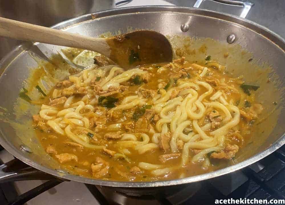 curry udon noodles for two