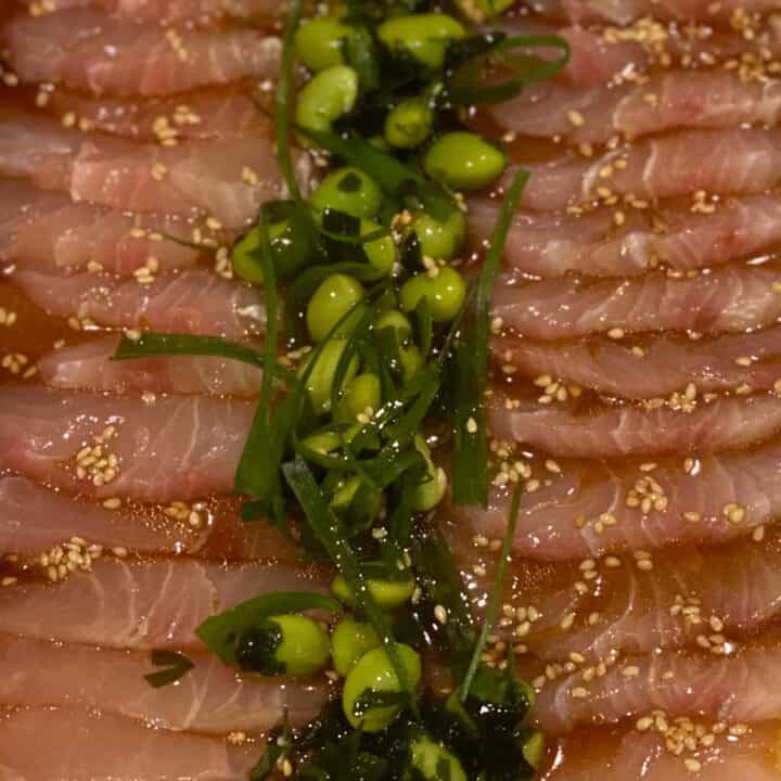 Sashimi Kingfish Marinated in Ponzu Dressing