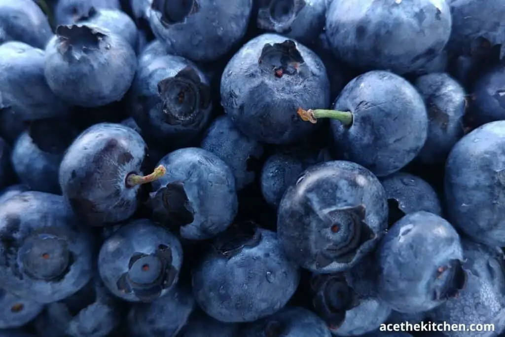 blueberries up close