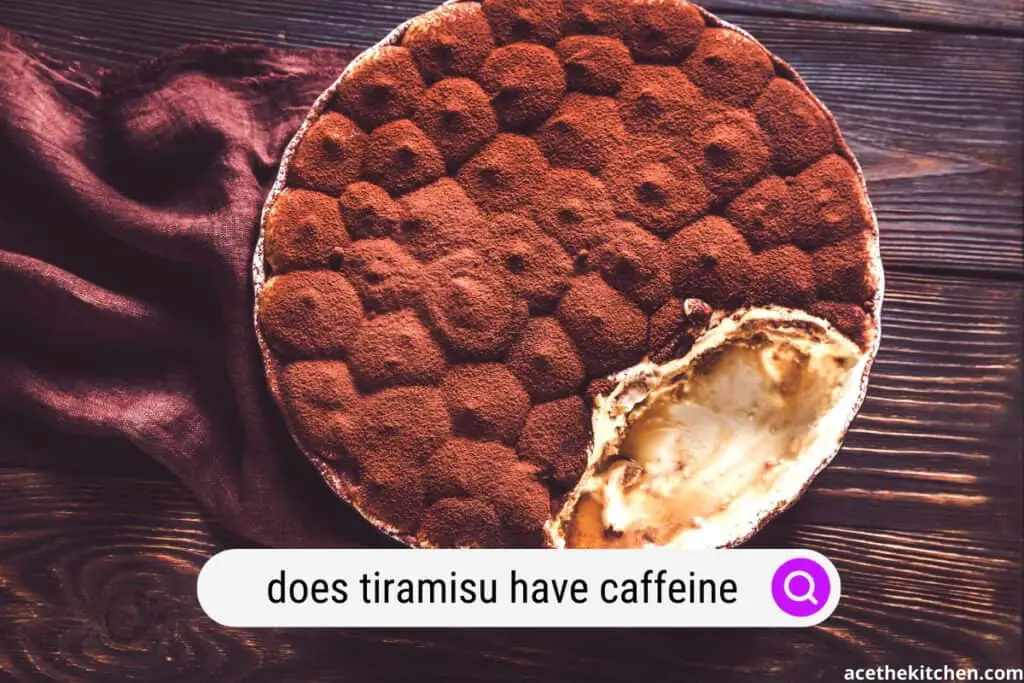 does storebought tiramisu have caffeine