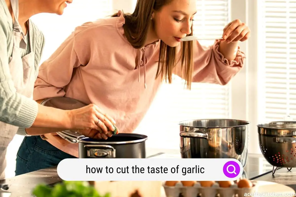 cutting the taste of garlic