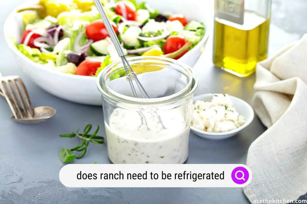 ranch sauce in the fridge