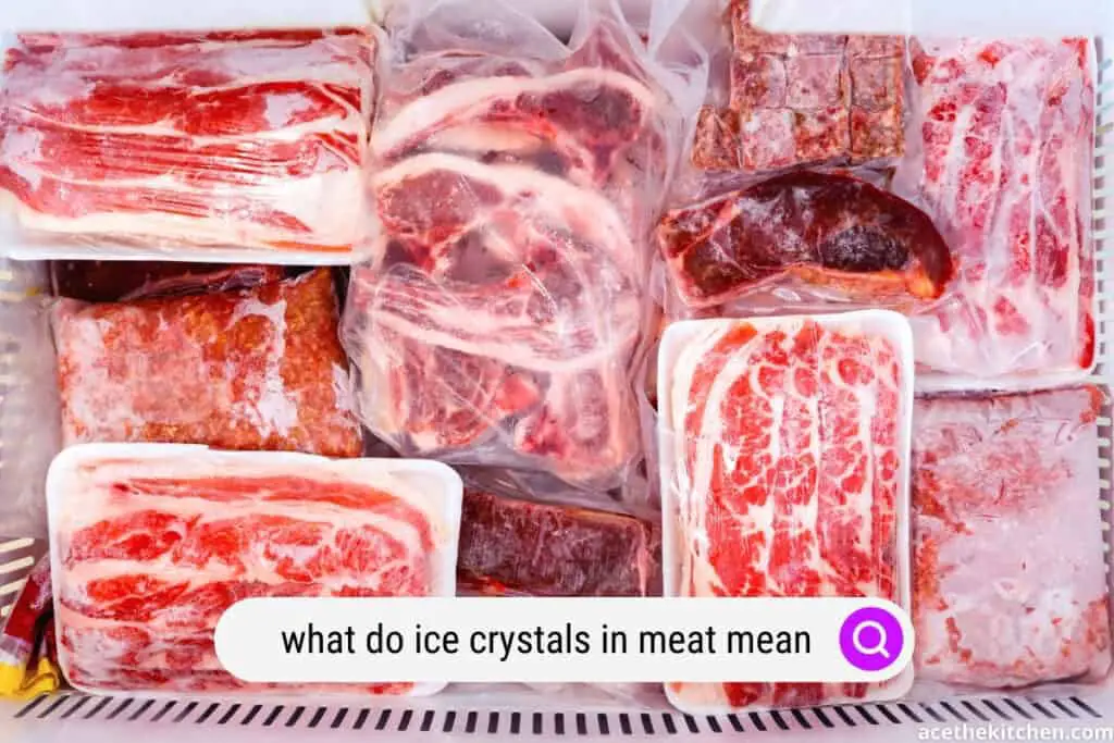 what do ice crystals in meat mean