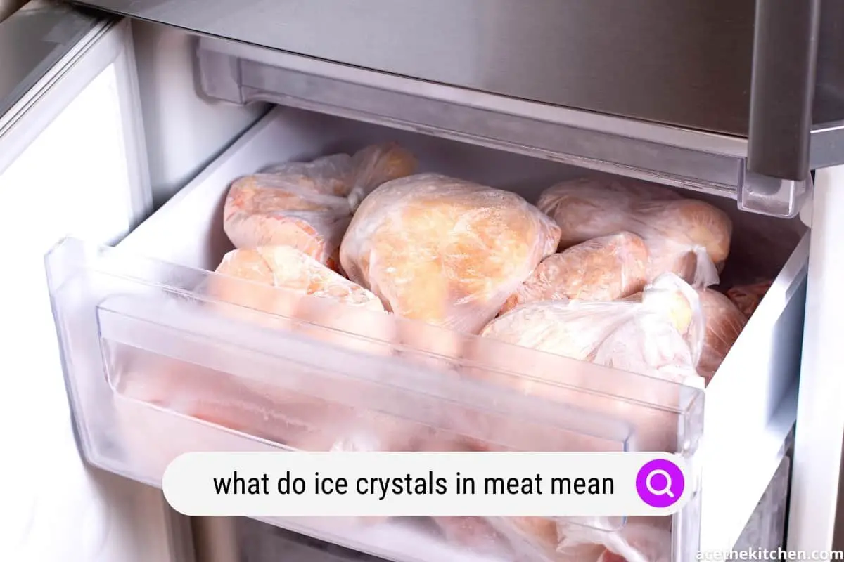 what do ice crystals in meat signify